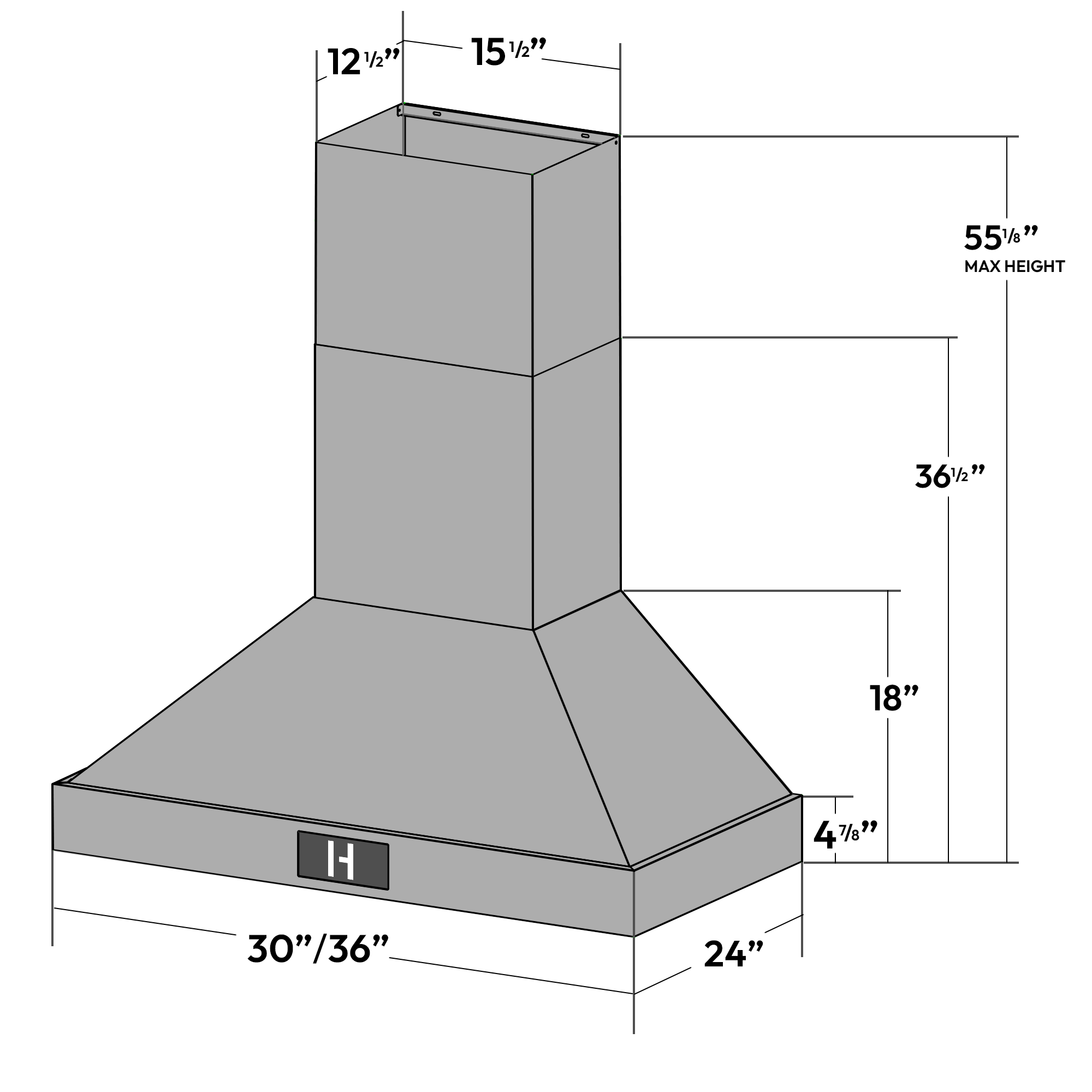30″ Professional Range Hood – Stainless Steel