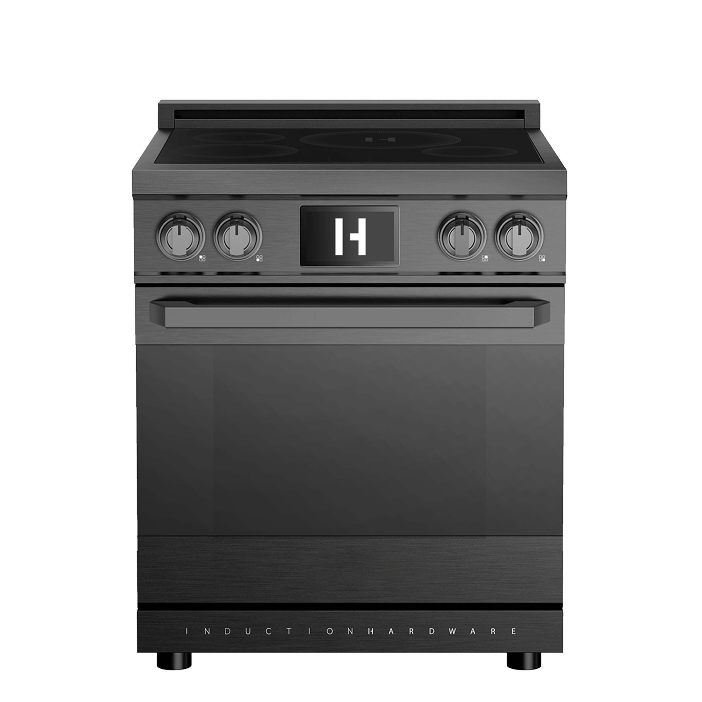 30″ Professional Induction Range – Black Stainless