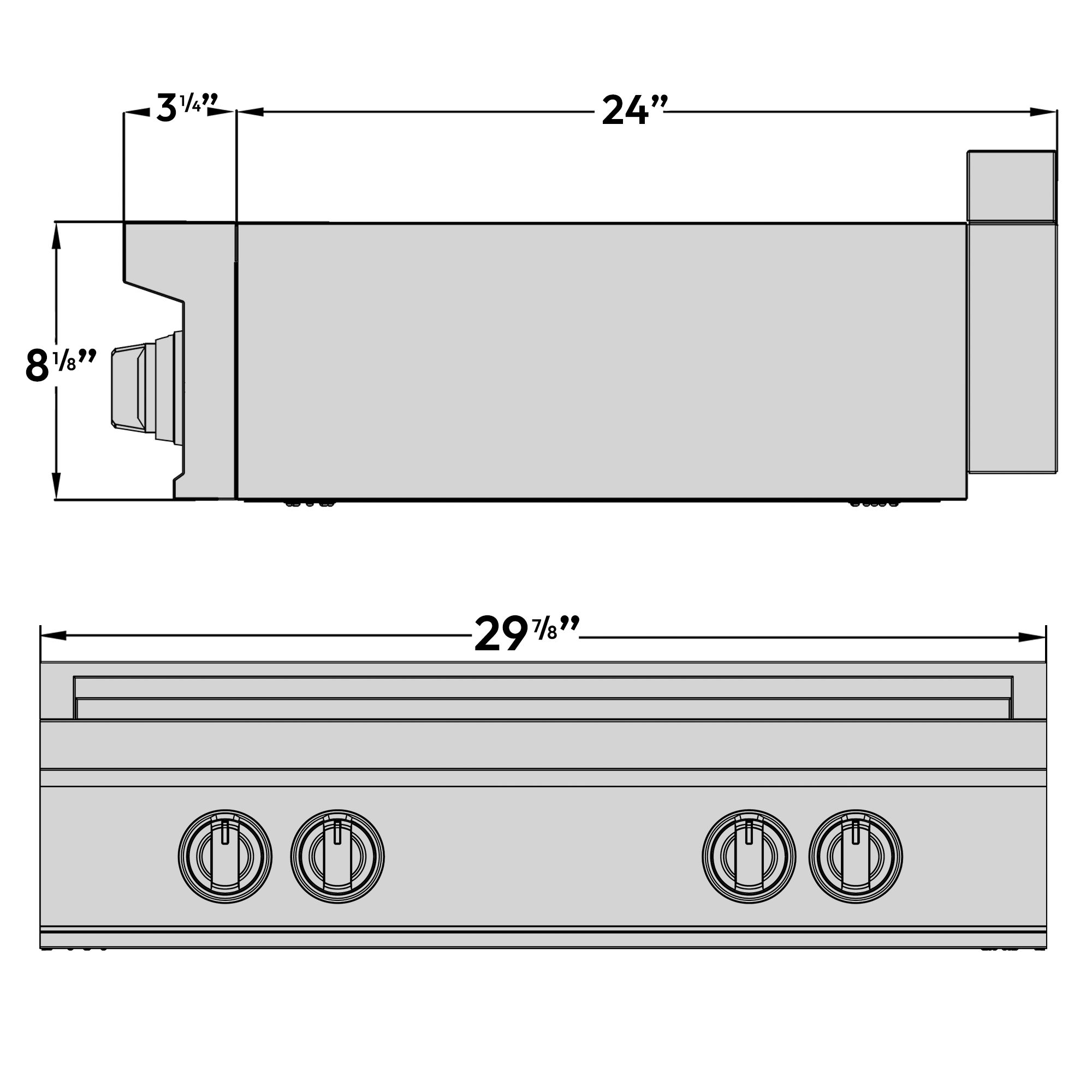30″ Induction Cooktop – Black Stainless