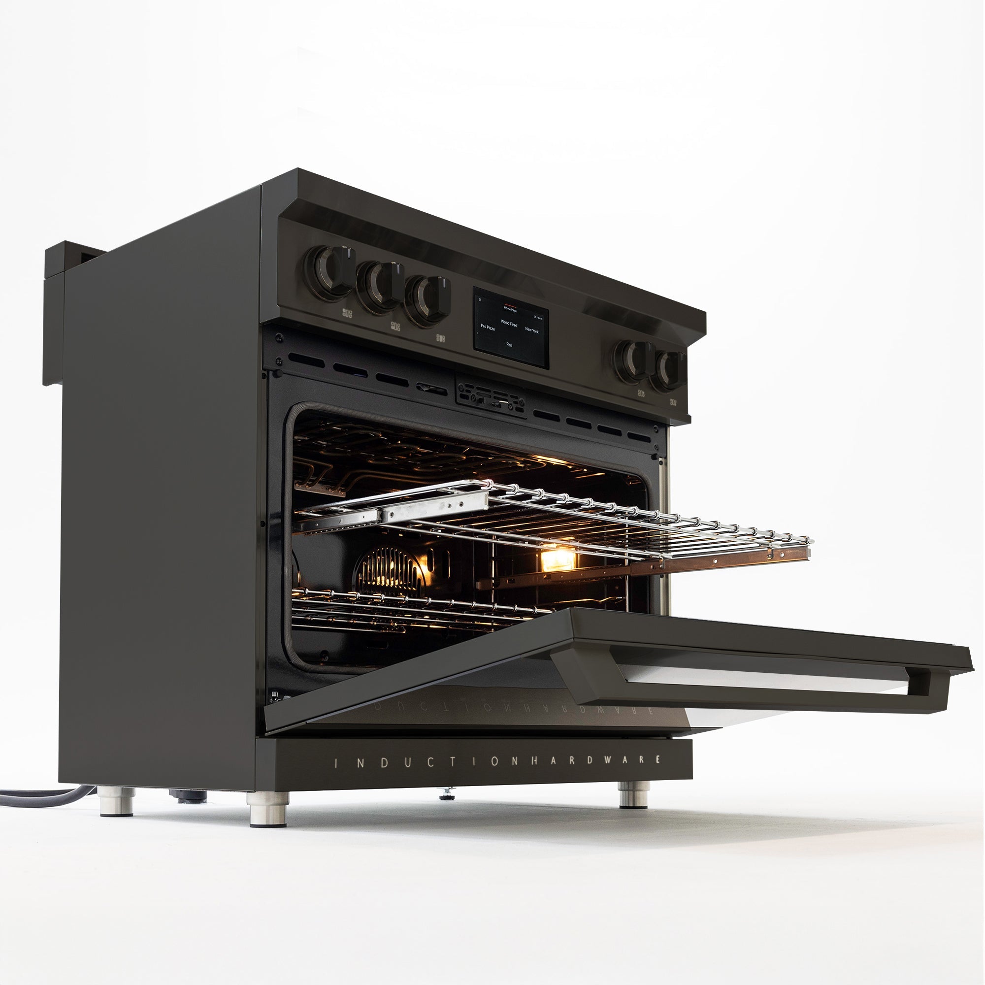 36″ Professional Induction Range – Black Stainless
